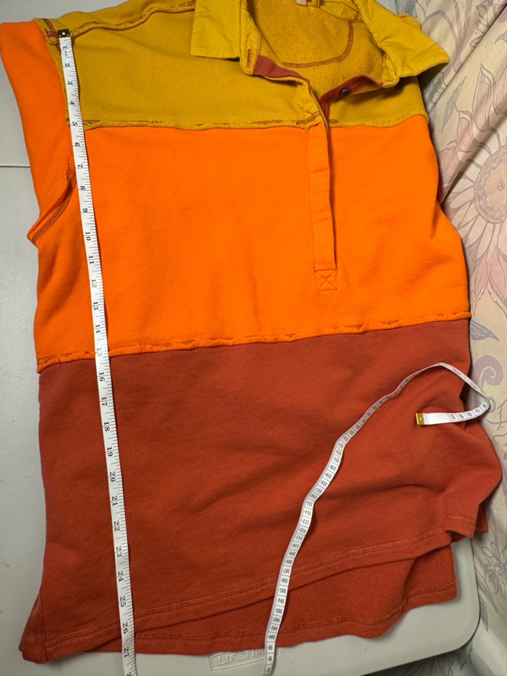 Free People Colorblock Rugby Pullover - Yellow, Orange, Rust - Picture 10 of 12